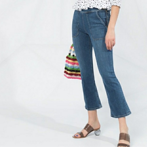 FRAME Le Francoise High Rise Cropped Flare Jeans 29 - Picture 3 of 10